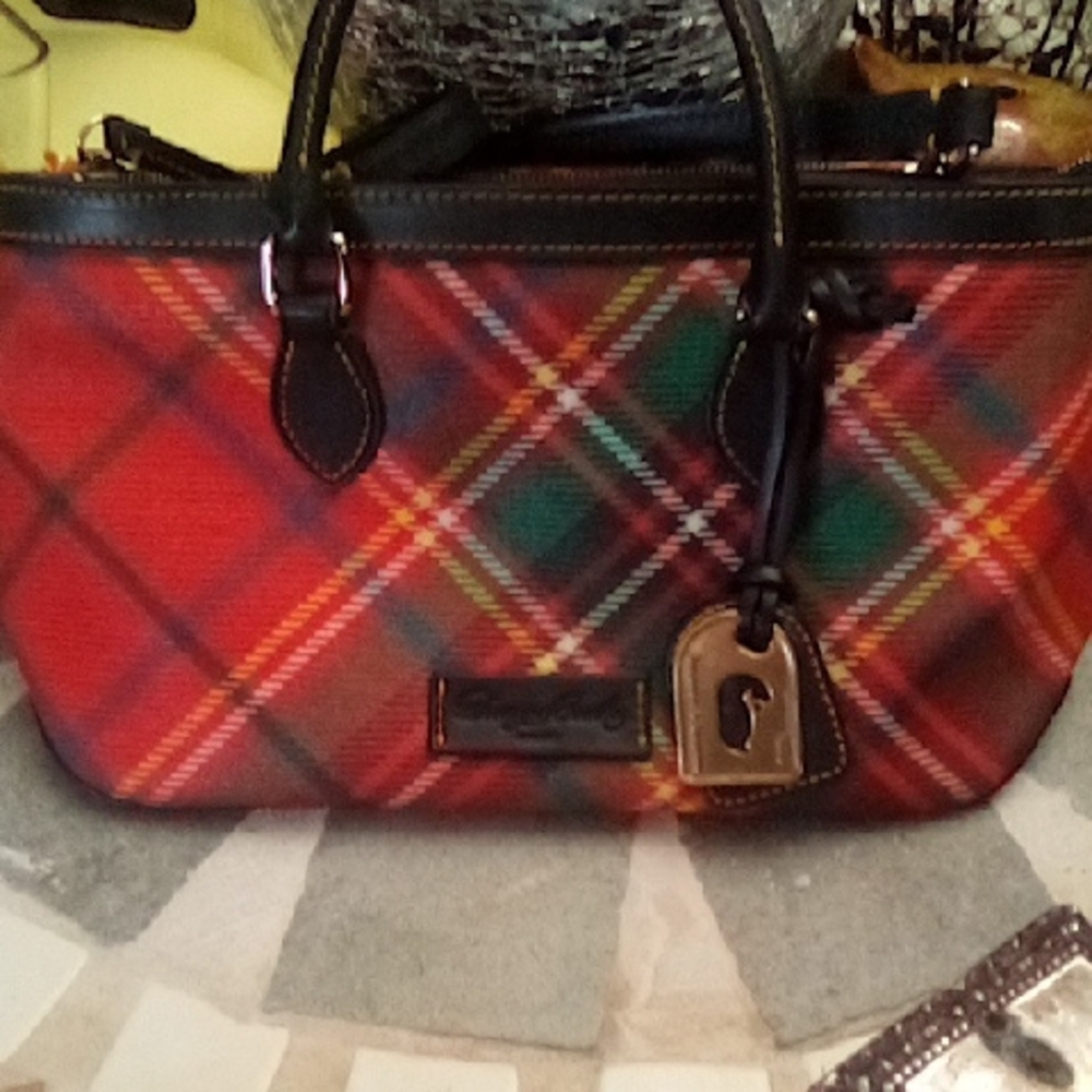 Dooney & Bourke Red Plaid Shoulder Bag